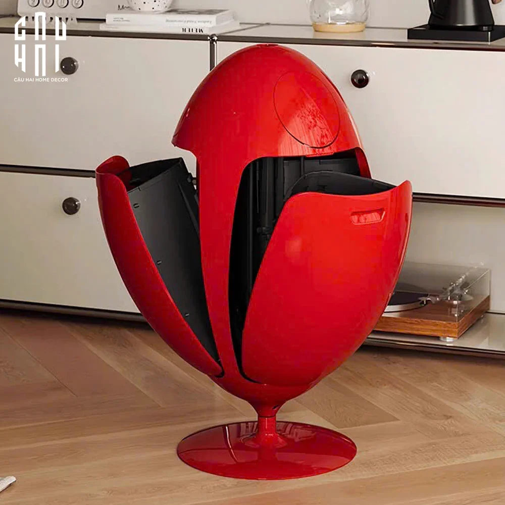 Thùng Rác Đa Năng Dinosaur Red Egg - Modern-Thùng Rác-CẬU HAI HOME DECOR