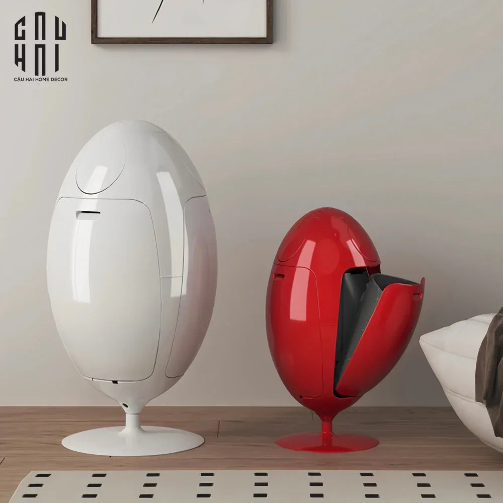Thùng Rác Đa Năng Dinosaur Red Egg - Modern-Thùng Rác-CẬU HAI HOME DECOR