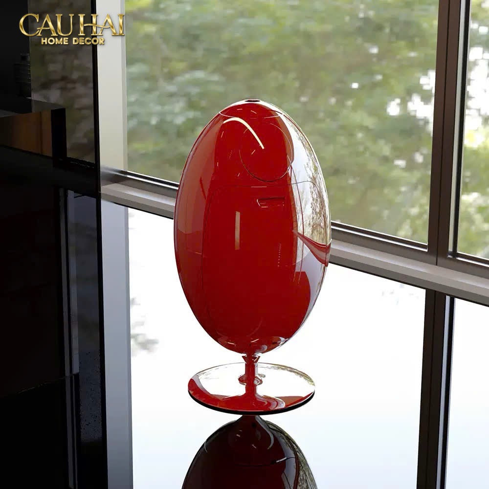 Thùng Rác Đa Năng Dinosaur Red Egg - Modern-Thùng Rác-CẬU HAI HOME DECOR