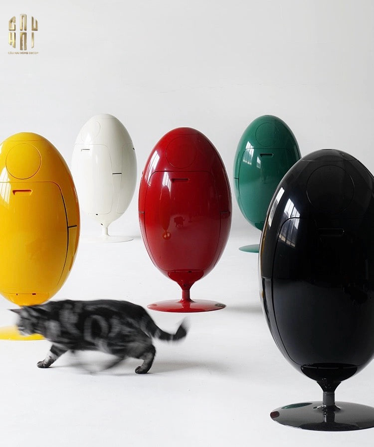 Thùng Rác Đa Năng Dinosaur Red Egg - Modern-Thùng Rác-Đối tác tại Trung Quốc theo từng đơn đặt hàng-CẬU HAI HOME DECOR