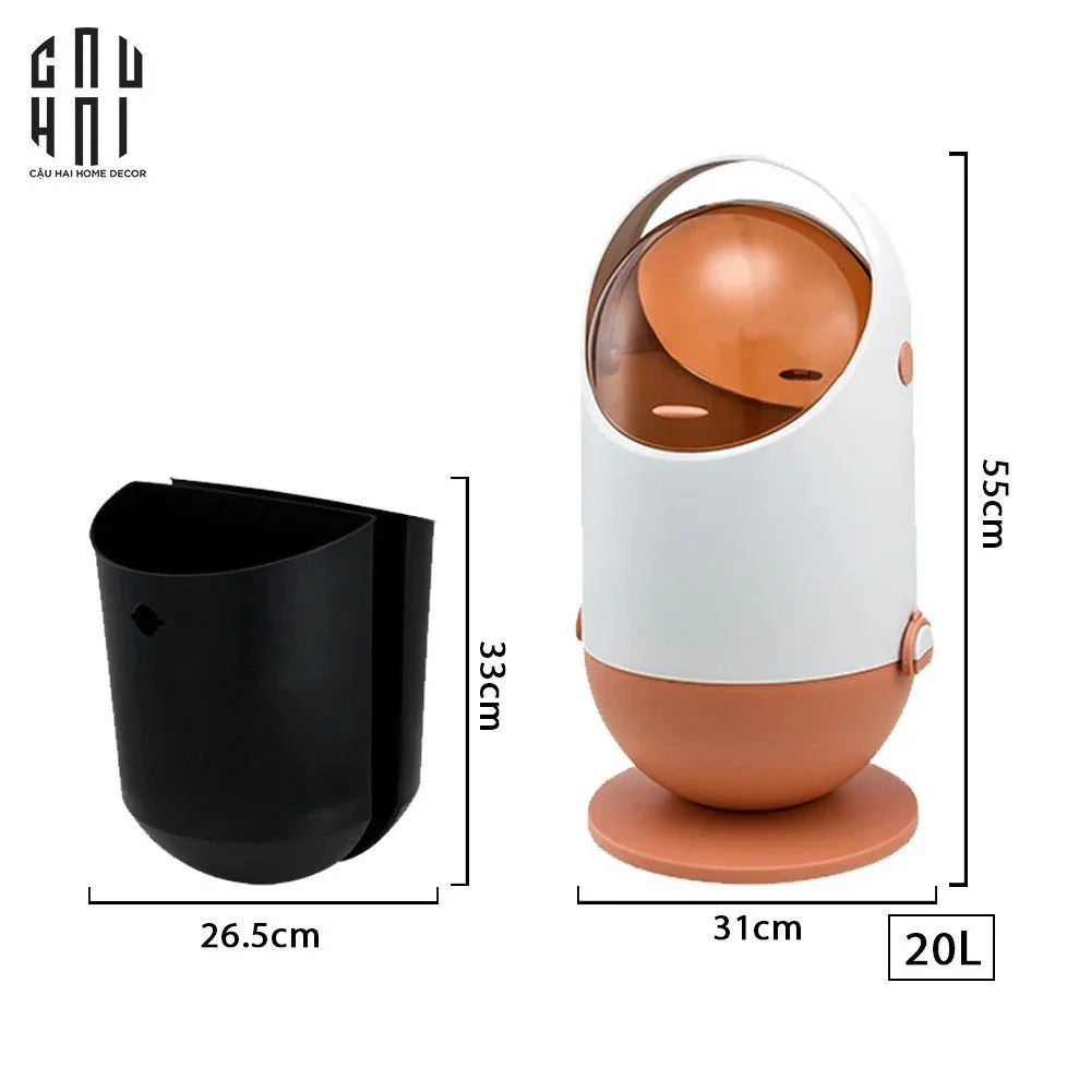 Thùng Rác Finch 20L- Orange-Thùng Rác-CẬU HAI HOME DECOR
