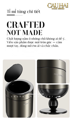 Thùng Rác Titanium Goblet Stainless Steel Modernist Trash Cans 20L 25x54-Thùng Rác-CẬU HAI HOME DECOR