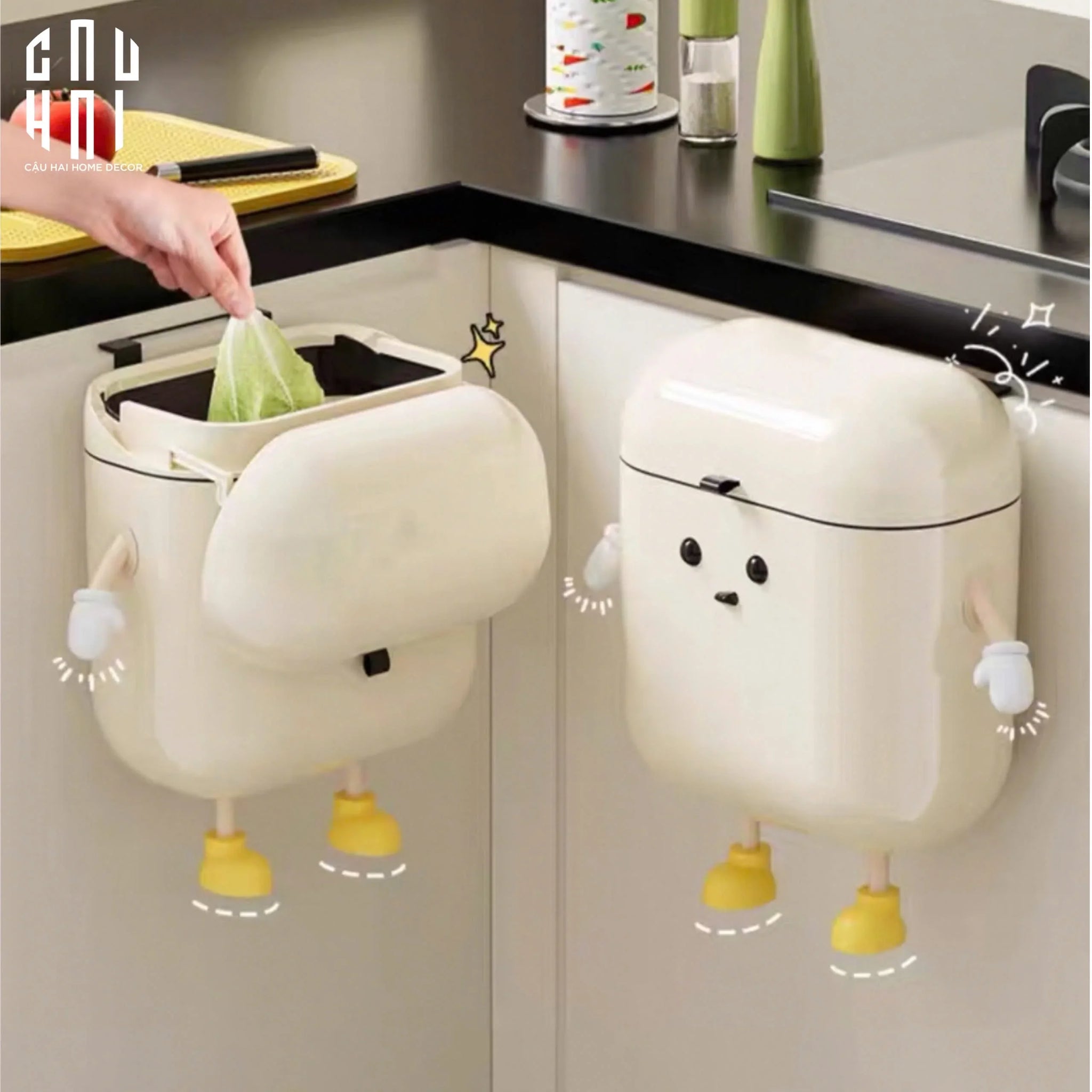 Thùng Rác Treo Đa Năng Joyful 12L-Thùng Rác-CẬU HAI HOME DECOR