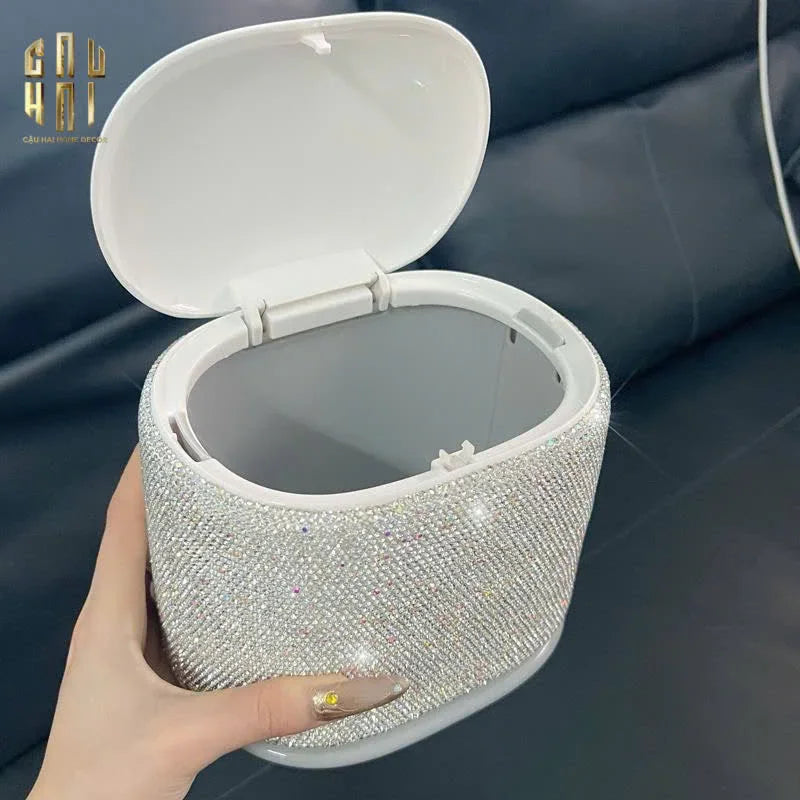 Thùng Rác Vuông Diamond Fantasy Bling Bling-Thùng Rác-CẬU HAI HOME DECOR
