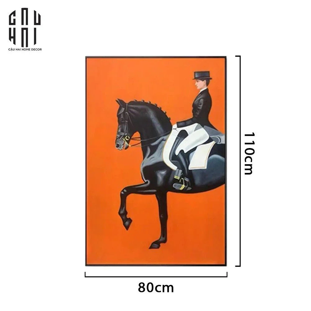 Tranh Canvas O-Horseman 80X110Cm-TRANH TREO TƯỜNG-Đối tác tại Trung Quốc theo từng đơn đặt hàng-CẬU HAI HOME DECOR