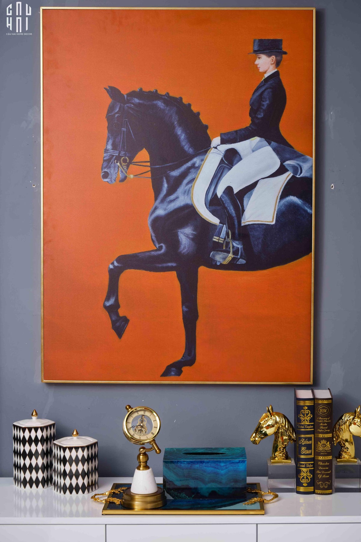 Tranh Canvas O-Horseman 80X110Cm-TRANH TREO TƯỜNG-Đối tác tại Trung Quốc theo từng đơn đặt hàng-CẬU HAI HOME DECOR