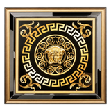 Tranh Gương Miroir Haute Joaillerie -  Barocco Nero UV Medusa Iconic 90x90