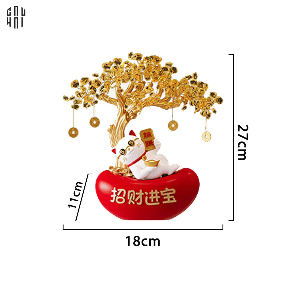 TTượng Cây Phú Quý Mèo Đại Phát 27-TƯỢNG TRANG TRÍ-CẬU HAI HOME DECOR