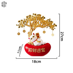 TTượng Cây Phú Quý Mèo Đại Phát 27-TƯỢNG TRANG TRÍ-CẬU HAI HOME DECOR