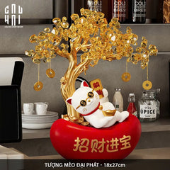 TTượng Cây Phú Quý Mèo Đại Phát 27-TƯỢNG TRANG TRÍ-CẬU HAI HOME DECOR