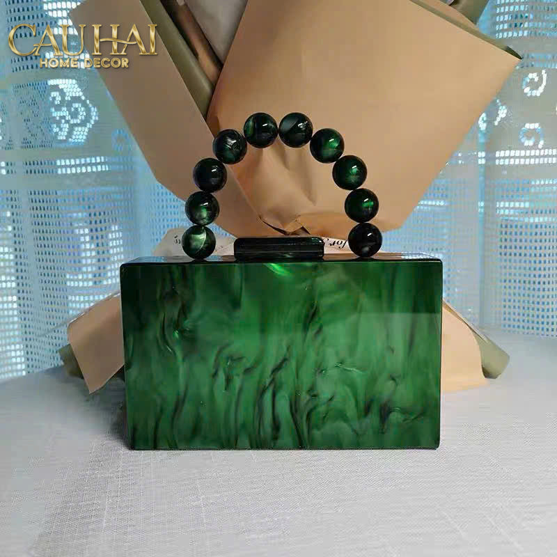 Túi Xách Trang Trí Royal Emerald Decorative Handbag-BÀN TRANG ĐIỂM-CẬU HAI HOME DECOR-CẬU HAI HOME DECOR