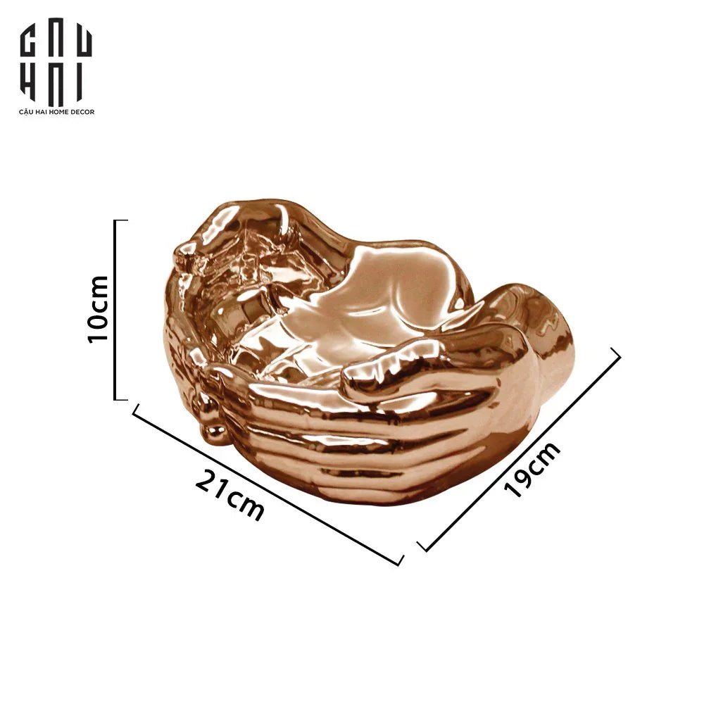 Tượng Bàn Tay Vàng - Unite Rosegold Ss22-TƯỢNG TRANG TRÍ-CẬU HAI HOME DECOR