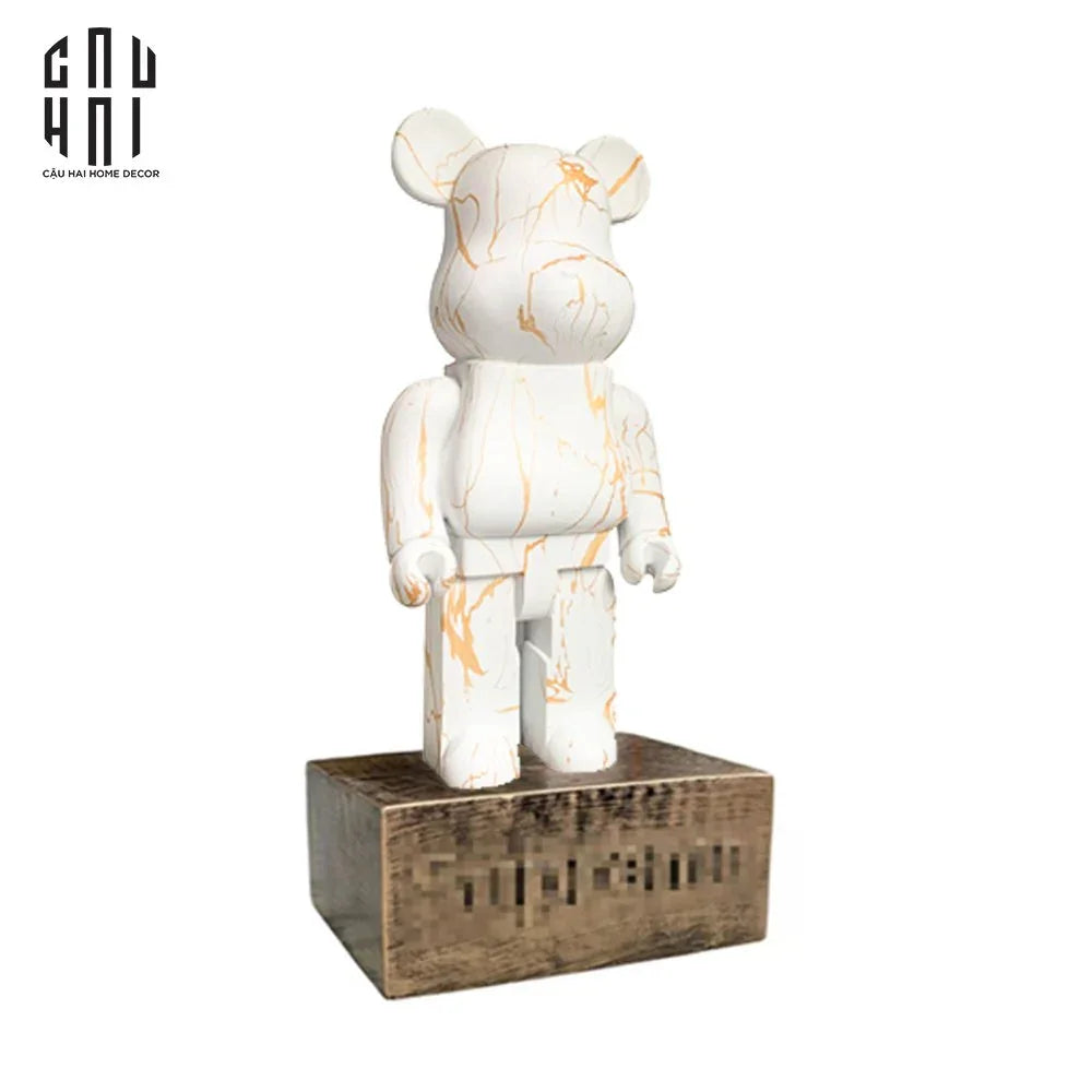 Tượng Bear Brick Marble 120Cm-TƯỢNG TRANG TRÍ-CẬU HAI HOME DECOR