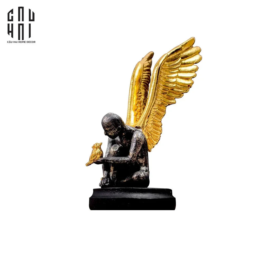 Tượng Black Angel Ss25-TƯỢNG TRANG TRÍ-CẬU HAI HOME DECOR