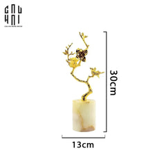 Tượng Blooming Bird Đá Florit Vert-TƯỢNG TRANG TRÍ-CẬU HAI HOME DECOR
