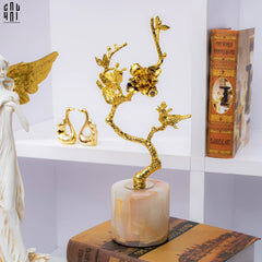 Tượng Blooming Bird Đá Florit Vert-TƯỢNG TRANG TRÍ-CẬU HAI HOME DECOR