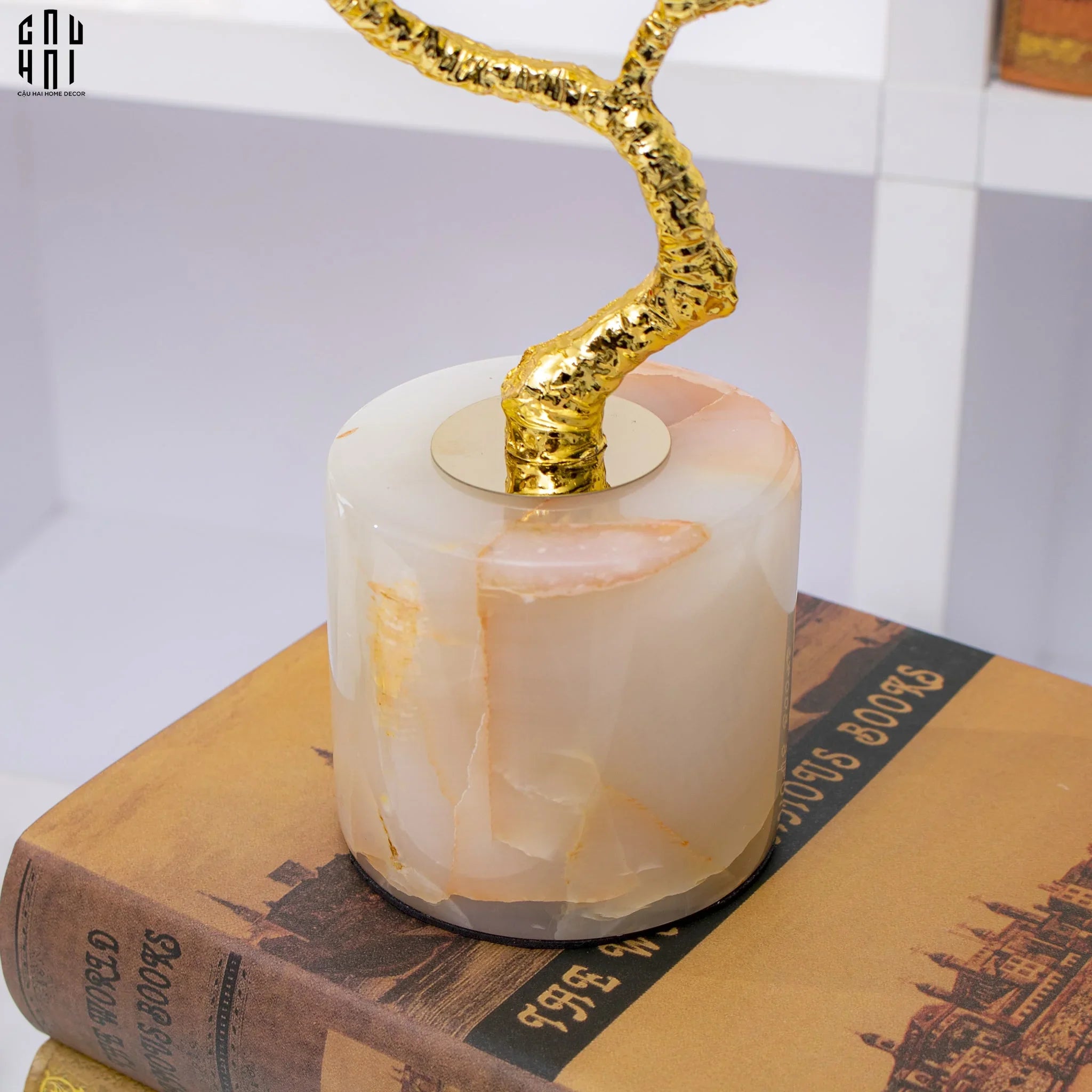 Tượng Blooming Bird Đá Florit Vert-TƯỢNG TRANG TRÍ-CẬU HAI HOME DECOR