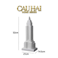 Tượng Ceramic Empire State H52-TƯỢNG TRANG TRÍ-CẬU HAI HOME DECOR