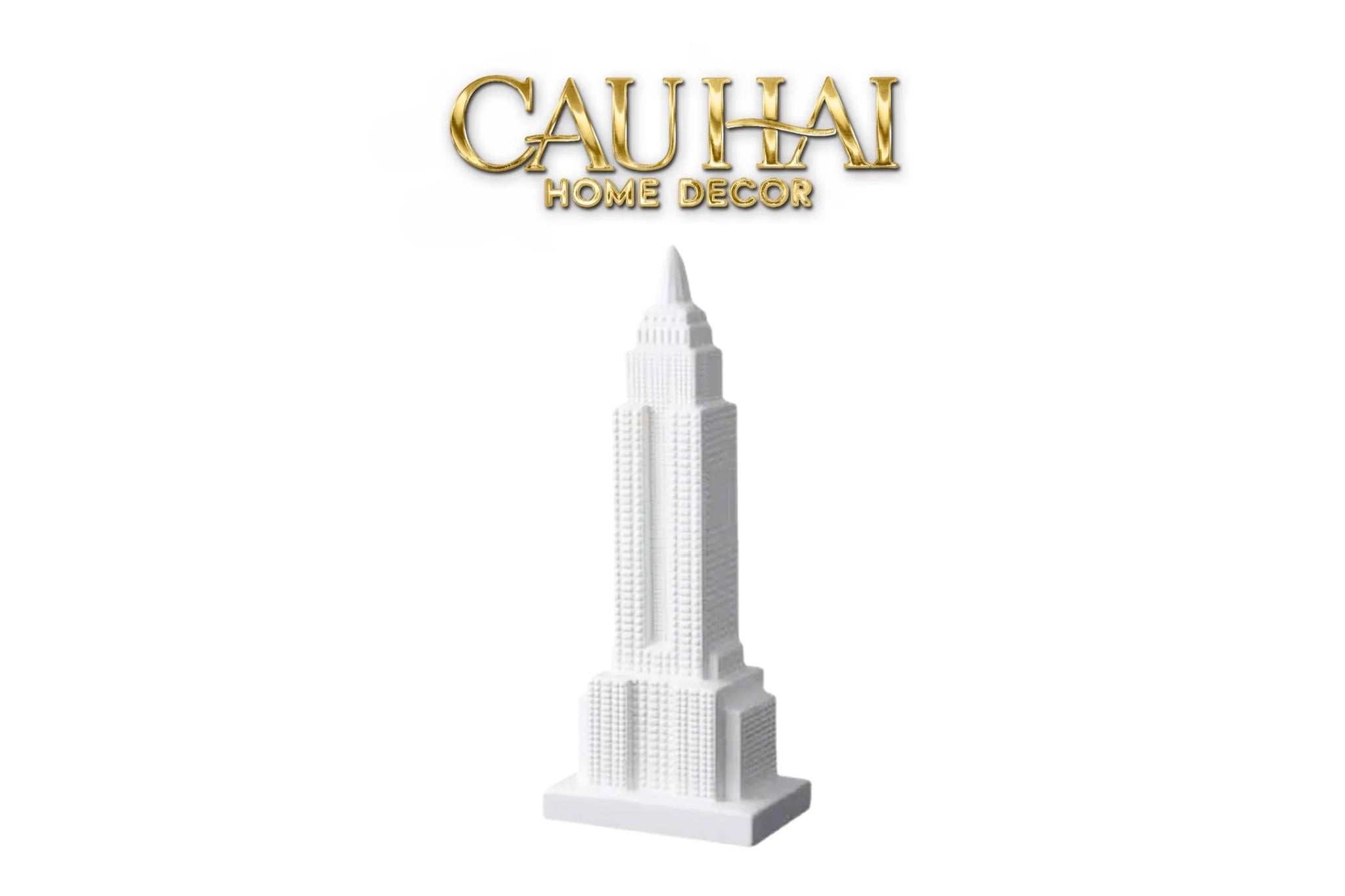 Tượng Ceramic Empire State H52-TƯỢNG TRANG TRÍ-CẬU HAI HOME DECOR