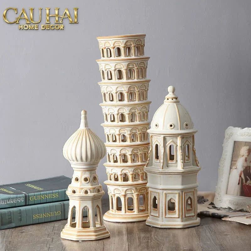 Tượng Ceramic Onion Dome H29-TƯỢNG TRANG TRÍ-CẬU HAI HOME DECOR