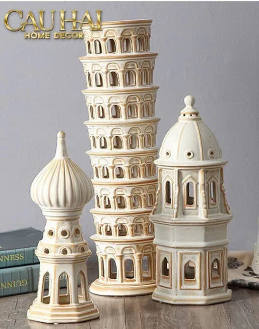 Tượng Ceramic Onion Dome H29-TƯỢNG TRANG TRÍ-CẬU HAI HOME DECOR