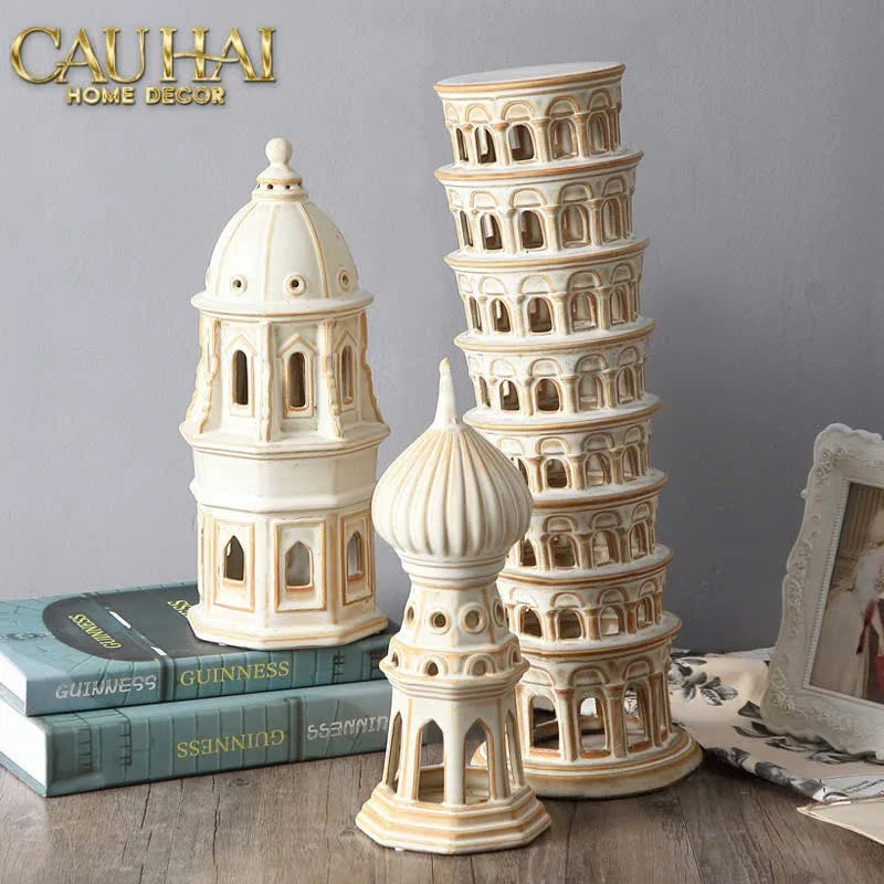 Tượng Ceramic Onion Dome H29-TƯỢNG TRANG TRÍ-CẬU HAI HOME DECOR