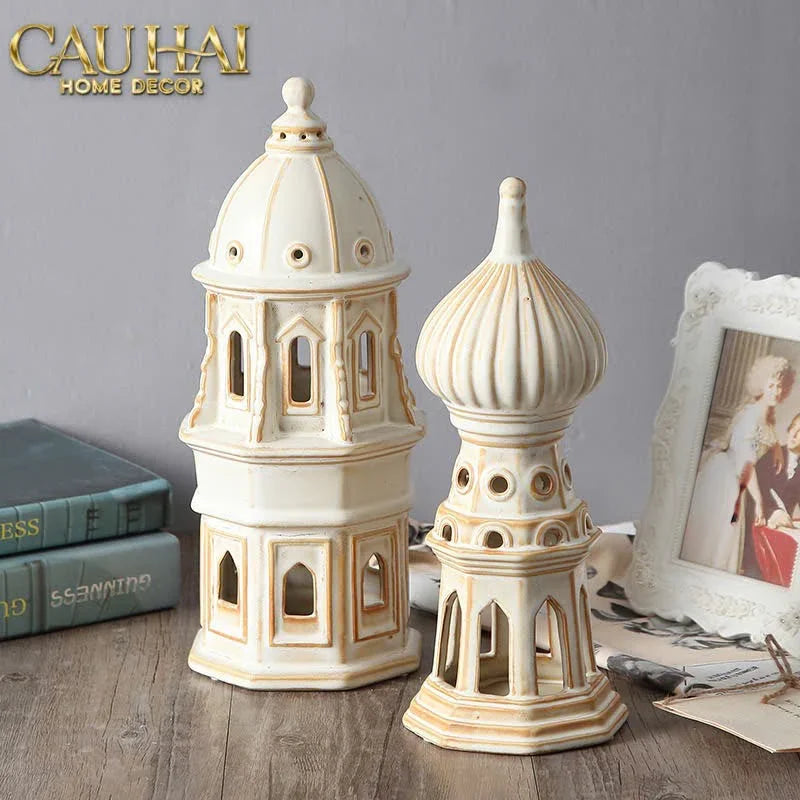 Tượng Ceramic Onion Dome H29-TƯỢNG TRANG TRÍ-CẬU HAI HOME DECOR