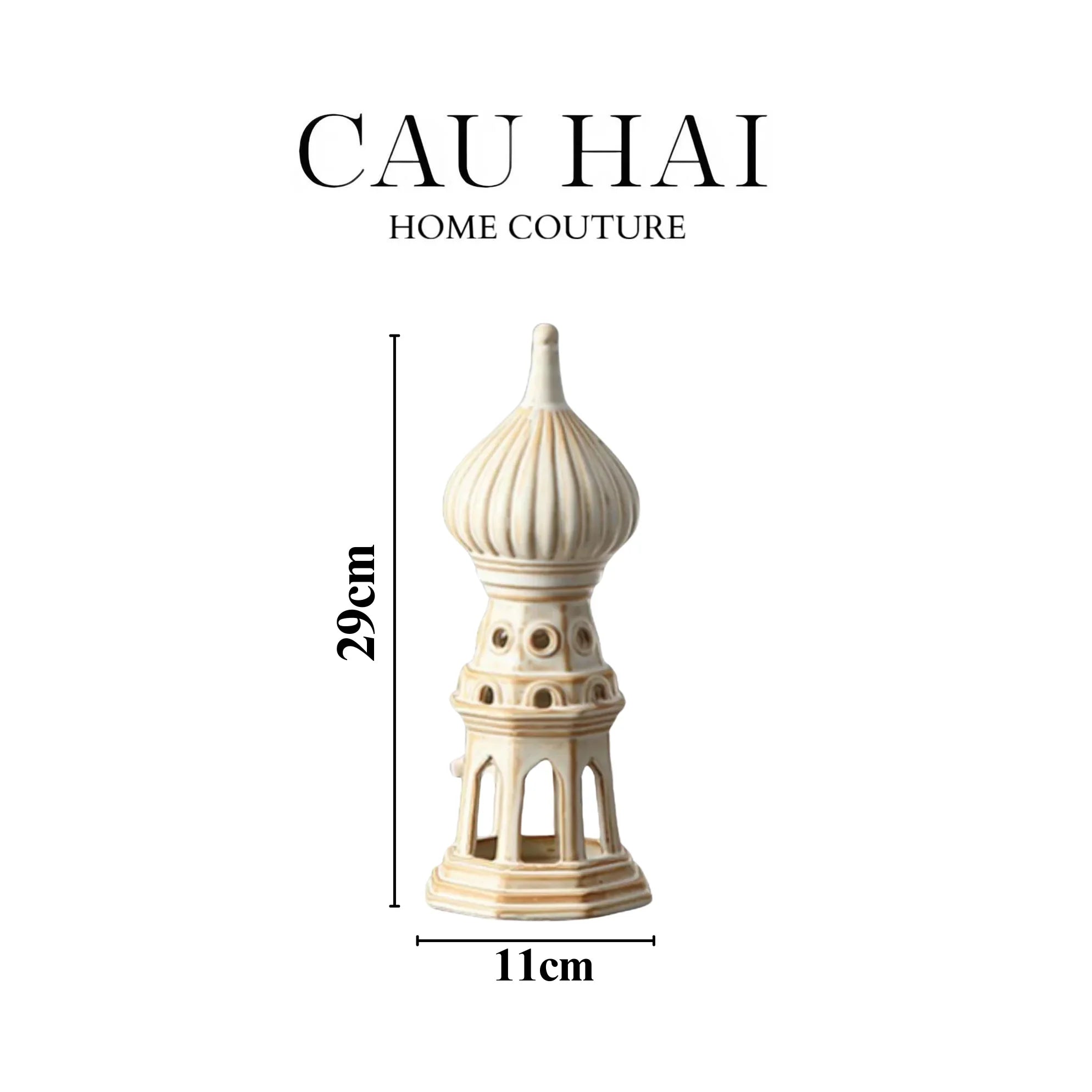 Tượng Ceramic Onion Dome H29-TƯỢNG TRANG TRÍ-CẬU HAI HOME DECOR