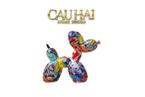 Tượng Chú Chó Puppy Balloon Urban Street Graffiti Toon Art 8x20x17-TƯỢNG TRANG TRÍ-CẬU HAI HOME DECOR