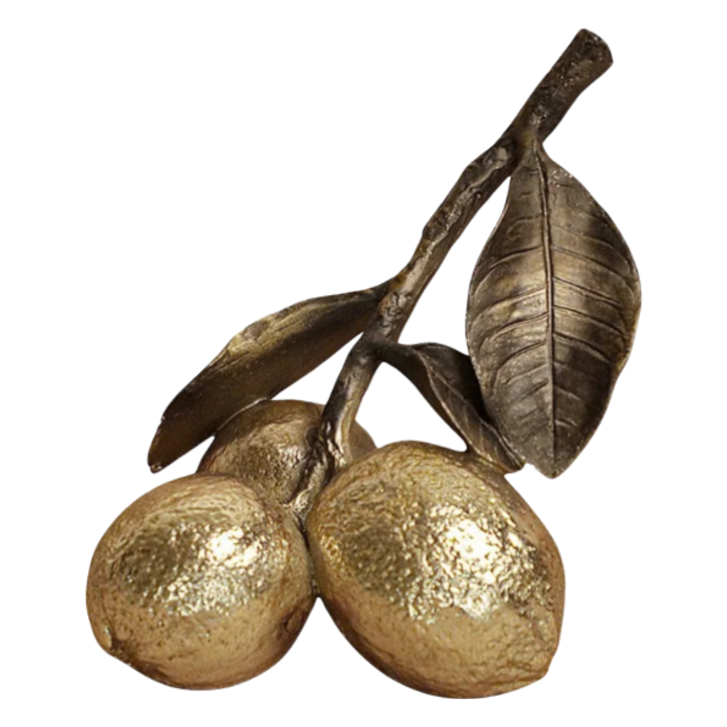 Tượng Chùm Chanh Mạ Vàng - Vermeil Citron Trois - Cậu Hai Home Decor