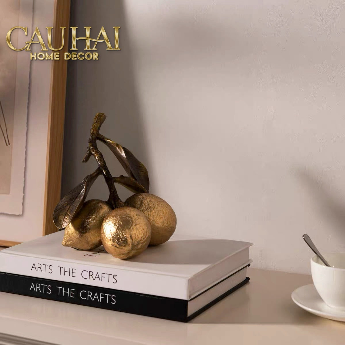 Tượng Chùm Chanh Mạ Vàng — Vermeil Citron Trois-TƯỢNG TRANG TRÍ-CẬU HAI HOME DECOR-CẬU HAI HOME DECOR