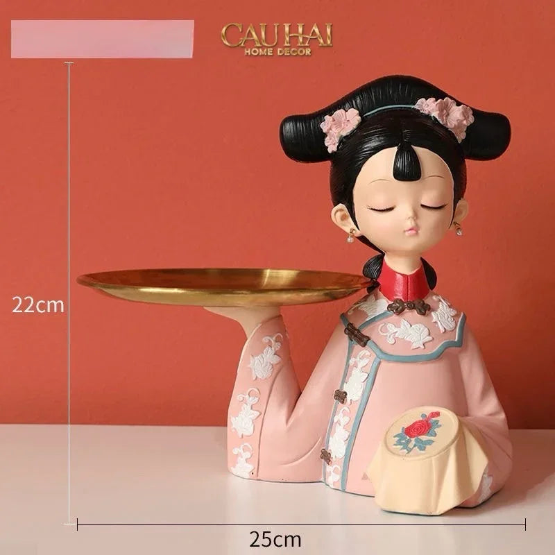 Tượng Công Chúa Giá Đáo - Figurine Impérial Concubine Qing Dynasty-TƯỢNG TRANG TRÍ-CẬU HAI HOME DECOR