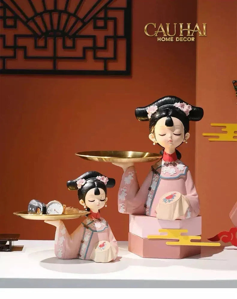Tượng Công Chúa Giá Đáo - Figurine Impérial Concubine Qing Dynasty-TƯỢNG TRANG TRÍ-CẬU HAI HOME DECOR