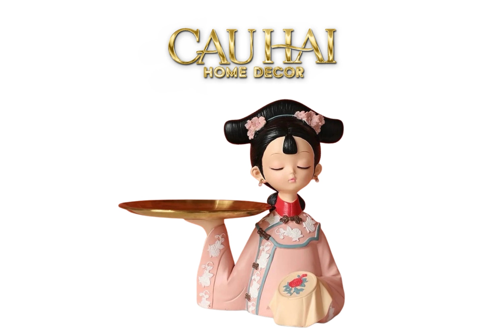 Tượng Công Chúa Giá Đáo - Figurine Impérial Concubine Qing Dynasty-TƯỢNG TRANG TRÍ-CẬU HAI HOME DECOR