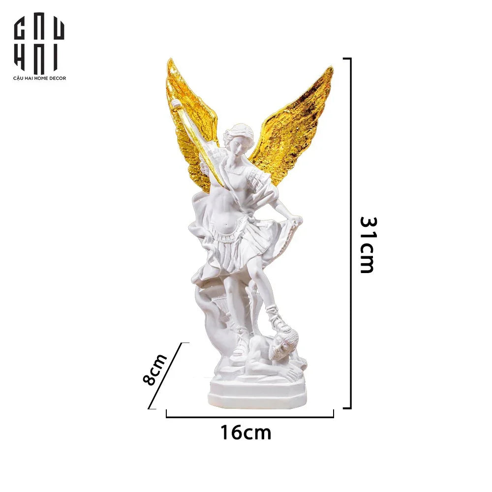 Tượng Dát Vàng 24K Thiên Thần H31-TƯỢNG TRANG TRÍ-CẬU HAI HOME DECOR