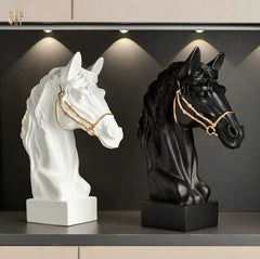 Tượng Đầu Ngựa Composite The Divine Pegasus - White H43-CẬU HAI HOME DECOR