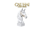 Tượng Đầu Ngựa Composite The Divine Pegasus - White H43-TƯỢNG TRANG TRÍ-CẬU HAI HOME DECOR