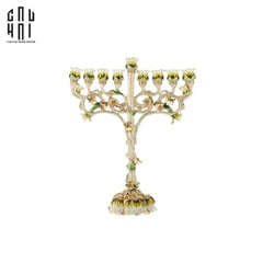 Tượng Đế Nến Hoa Hồng Sacra Rosa Byzantines Babylon Golden Era Ancient Decor Object 18.5 x22.5-CẬU HAI HOME DECOR
