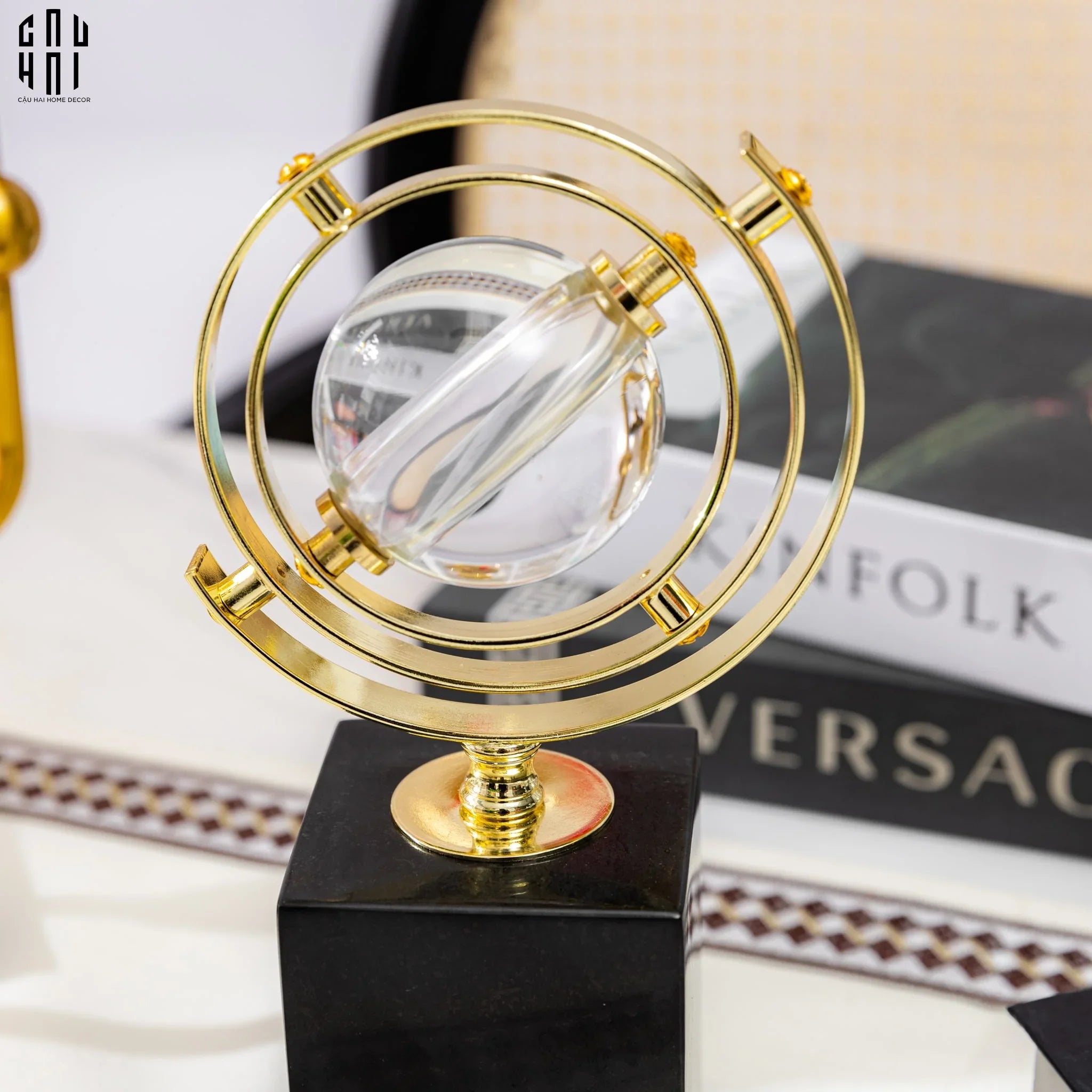 Tượng Địa Cầu Mini Denzo - Tượng Trang Trí Denzo Fw25-TƯỢNG TRANG TRÍ-CẬU HAI HOME DECOR