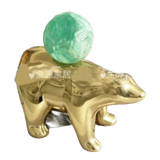 Maison Couture - Tượng Đồng Gấu Polar Bear Gemstone Vert Emerald Malachite 18x14-TƯỢNG TRANG TRÍ-CẬU HAI HOME DECOR-CẬU HAI HOME DECOR