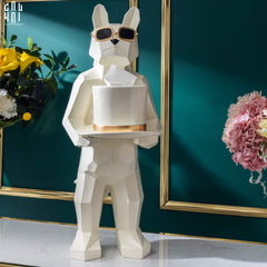 Tượng Đựng Giấy White Bull-HỘP KHĂN GIẤY-CẬU HAI HOME DECOR