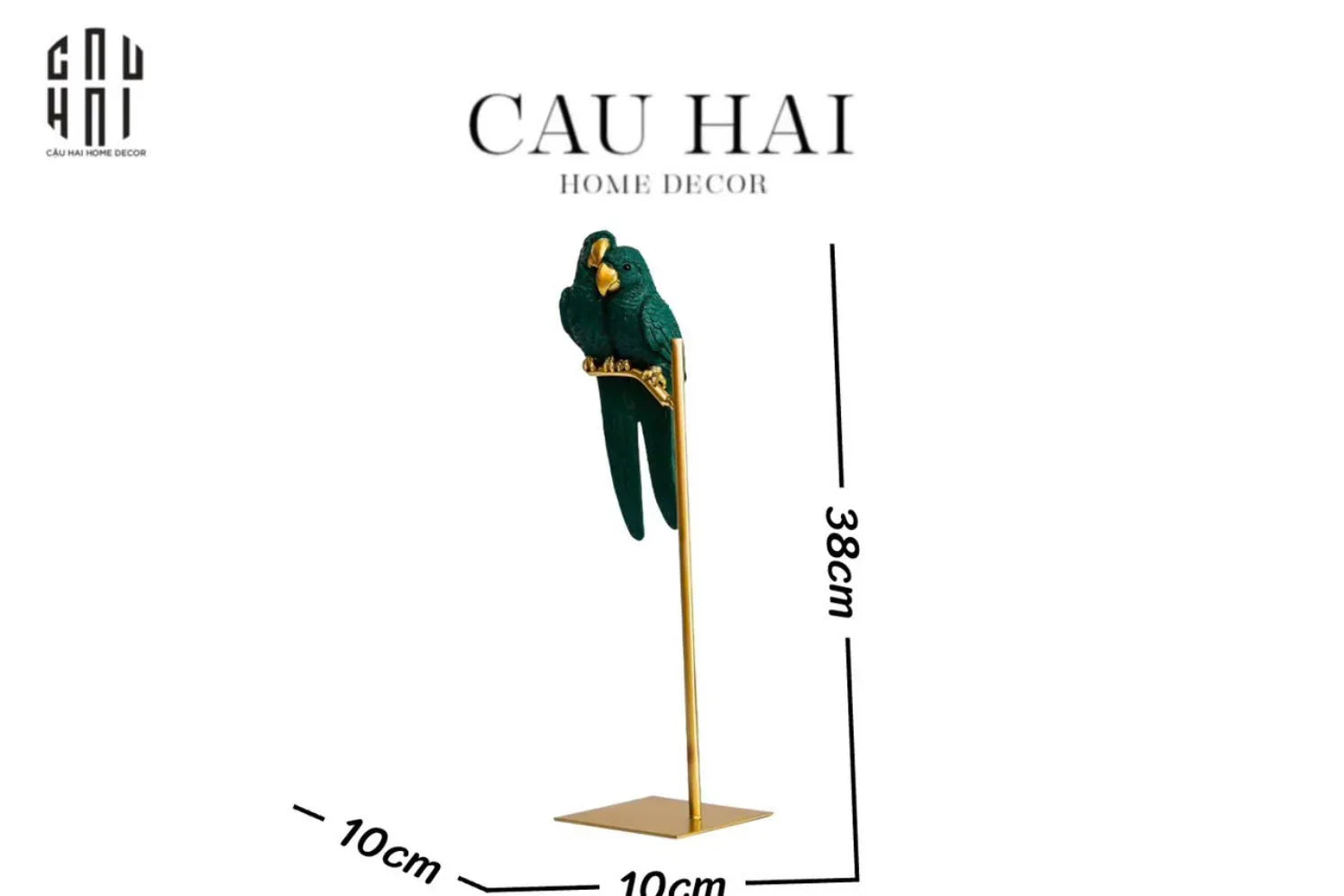 Tượng Eden'S Parrot - Emerald-TƯỢNG TRANG TRÍ-CẬU HAI HOME DECOR
