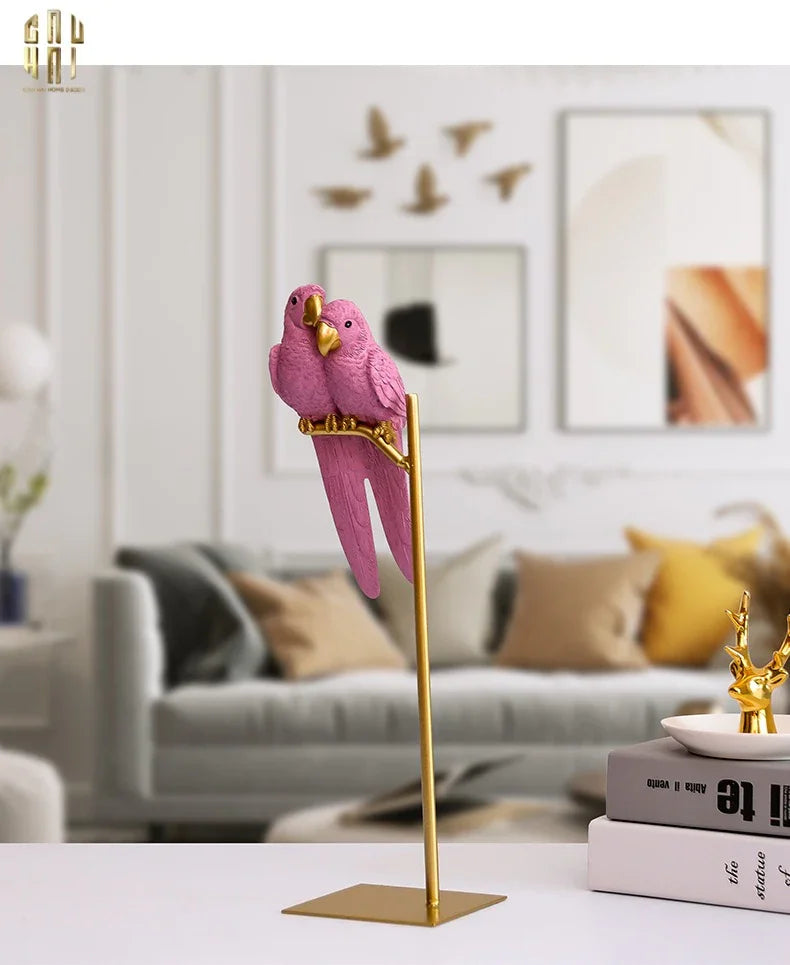 Tượng Eden'S Parrot - Pink-TƯỢNG TRANG TRÍ-CẬU HAI HOME DECOR