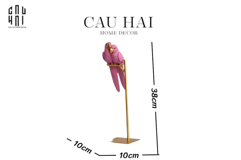 Tượng Eden'S Parrot - Pink-TƯỢNG TRANG TRÍ-CẬU HAI HOME DECOR