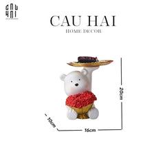 Tượng Figurine Teddy Of Love-TƯỢNG TRANG TRÍ-CẬU HAI HOME DECOR