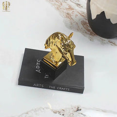 Tượng Gilded Cheval - Black Marble Fw25-TƯỢNG TRANG TRÍ-CẬU HAI HOME DECOR