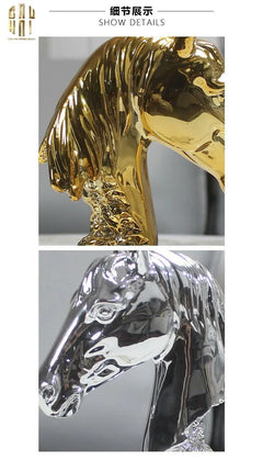 Tượng Gilded Cheval - Black Marble Fw25-TƯỢNG TRANG TRÍ-CẬU HAI HOME DECOR