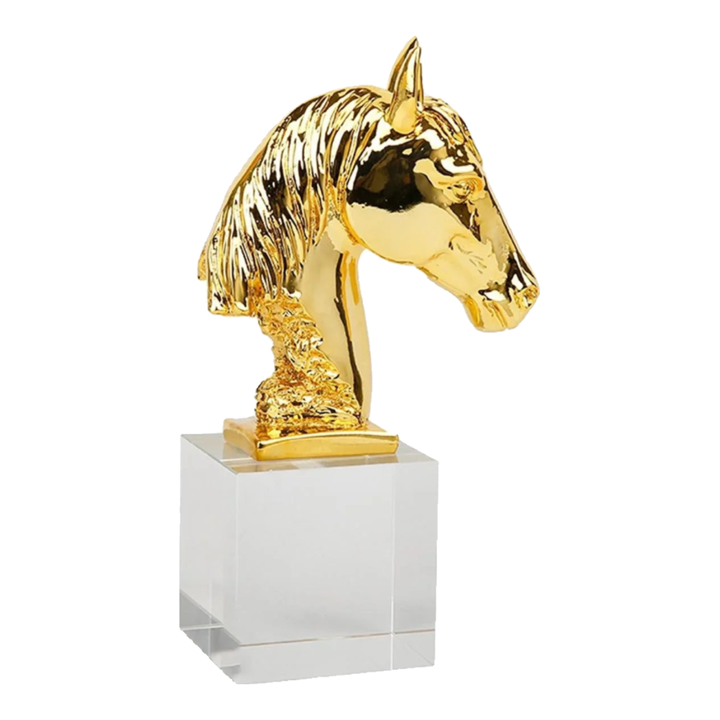 Tượng Trang Trí Đầu Ngựa Gilded Pegasus