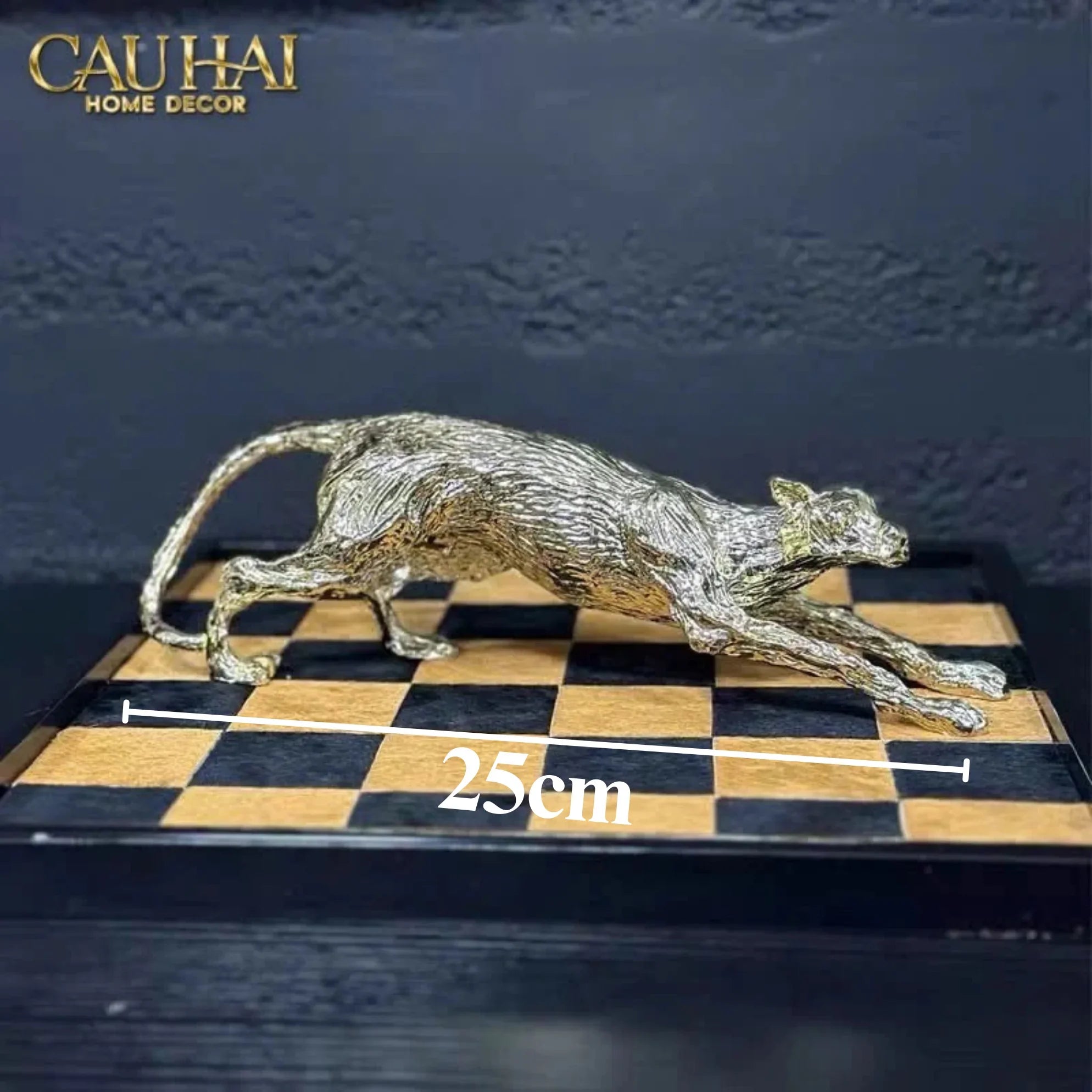 Tượng Gilded Predator-TƯỢNG TRANG TRÍ-CẬU HAI HOME DECOR