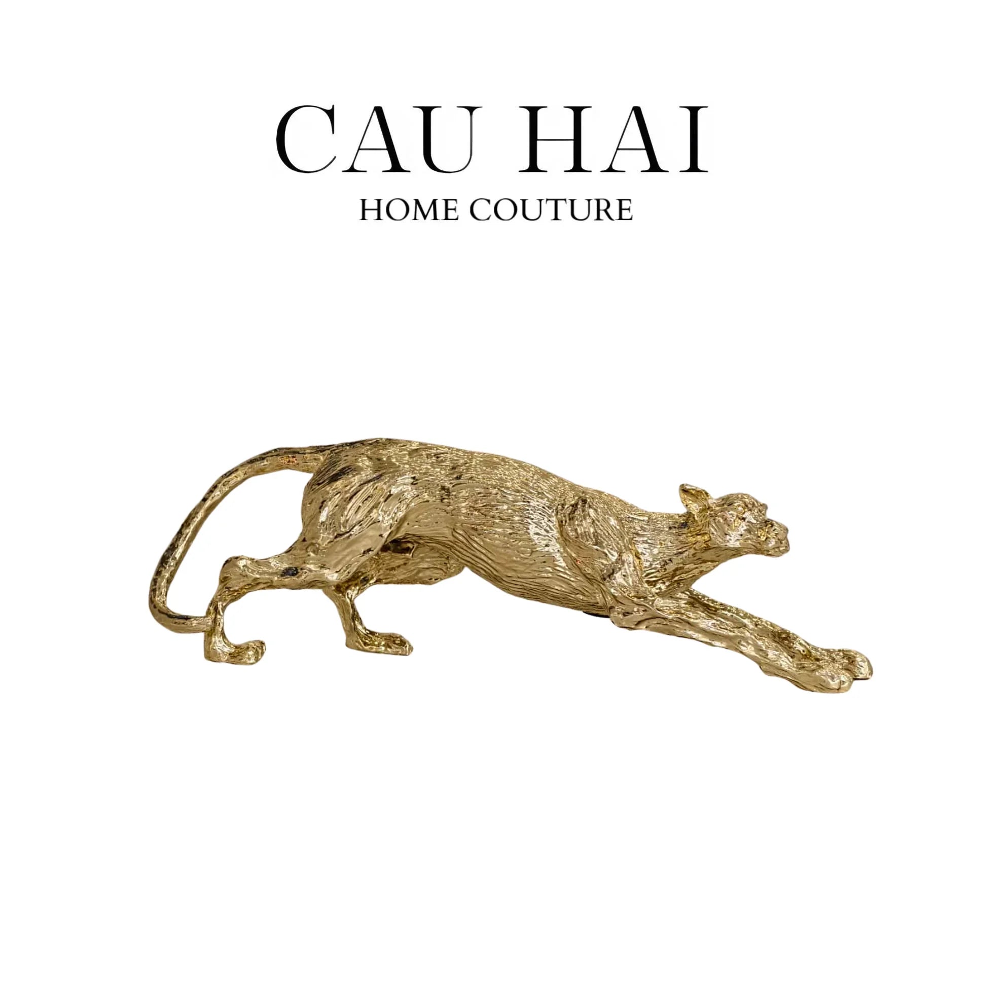 Tượng Gilded Predator-TƯỢNG TRANG TRÍ-CẬU HAI HOME DECOR